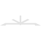 Ekena Millwork Vanguard Architectural Grade PVC Gable Bracket, 108"W x 27"H x 2"D x 4"F, 6/12 Pitch GBP108X27X0204VAN00 - alternate 2